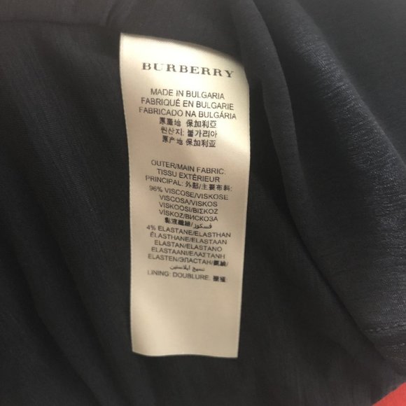Authentic BURBERRY LONDON Ruched V-Neck BLACK Top - Picture 5 of 6